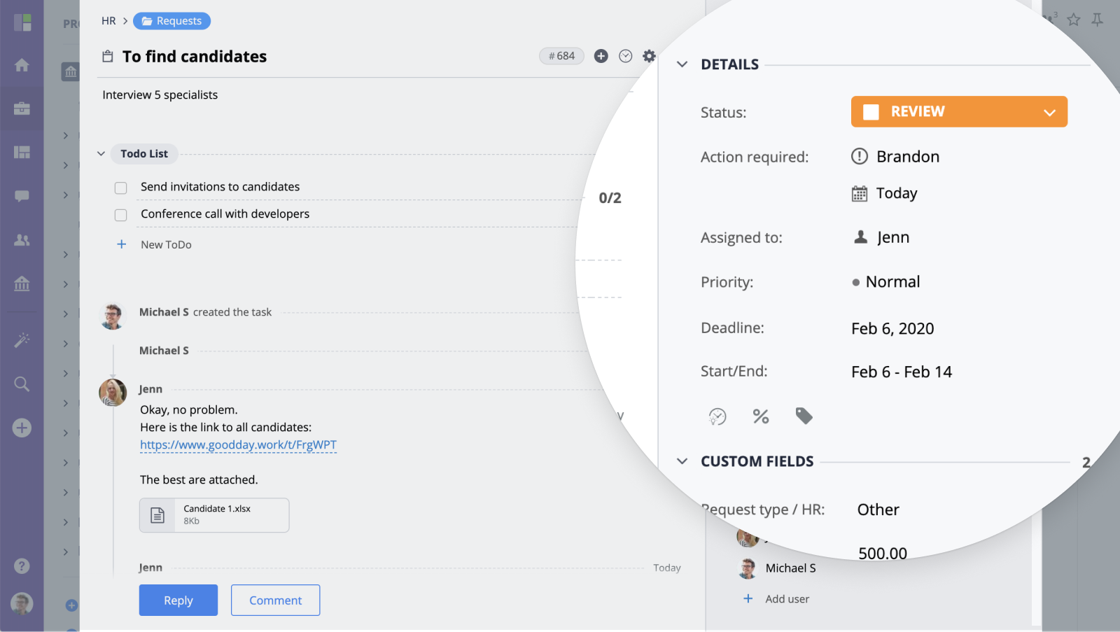 Task fields