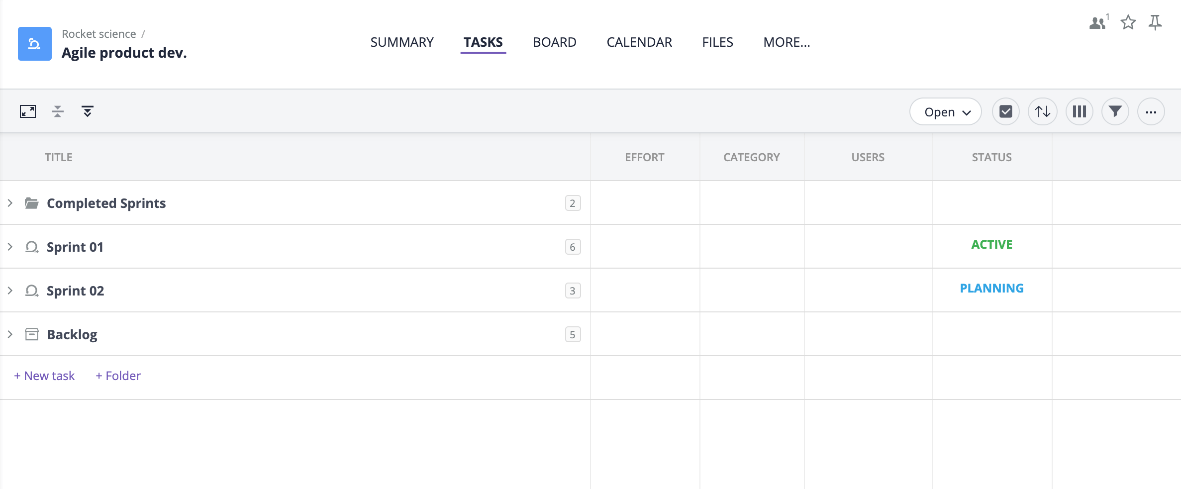 Agile tracking template