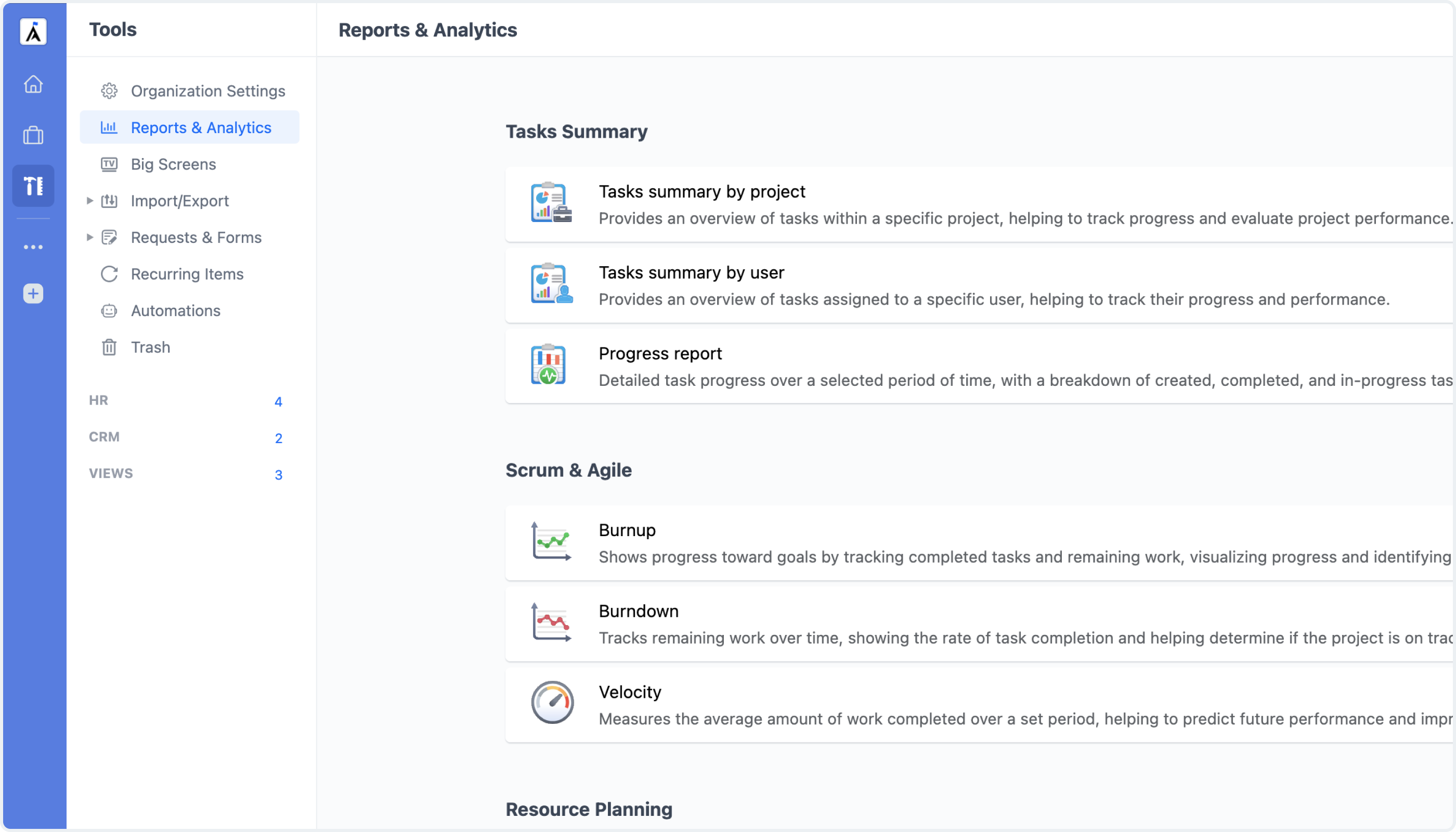 Redesigned Reports UI